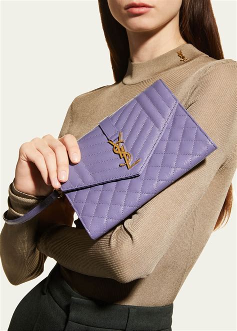 ysl envelope flap pouch clutch bag|YSL envelope bag beige.